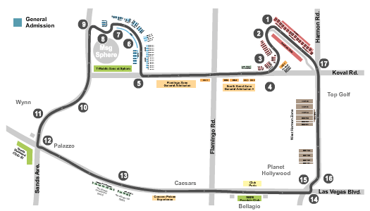 Las Vegas Strip Circuit Las Vegas Seating Chart